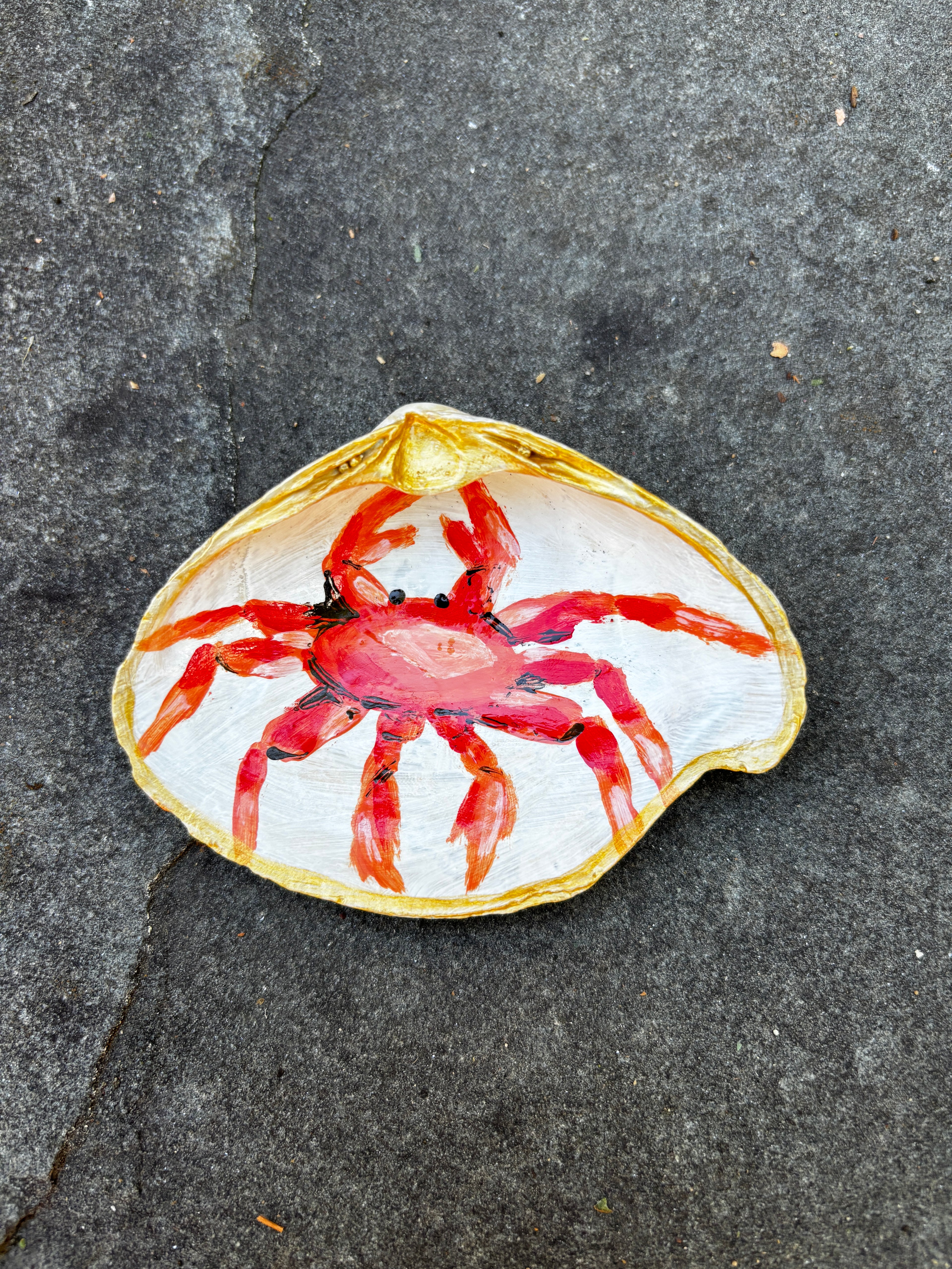 Crab Clamshell Jewelry Dish