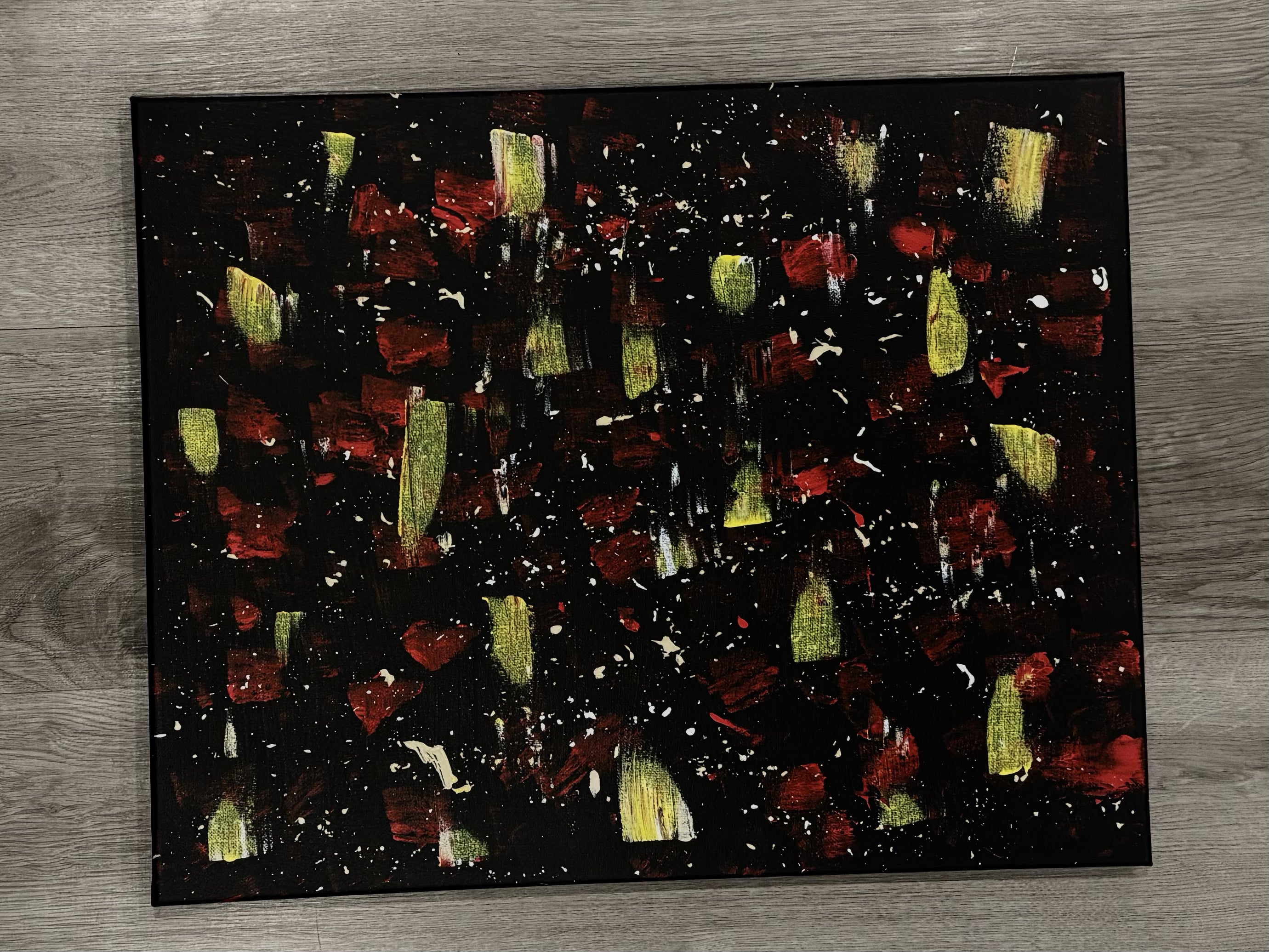 Black Galaxy Painting (16x20)