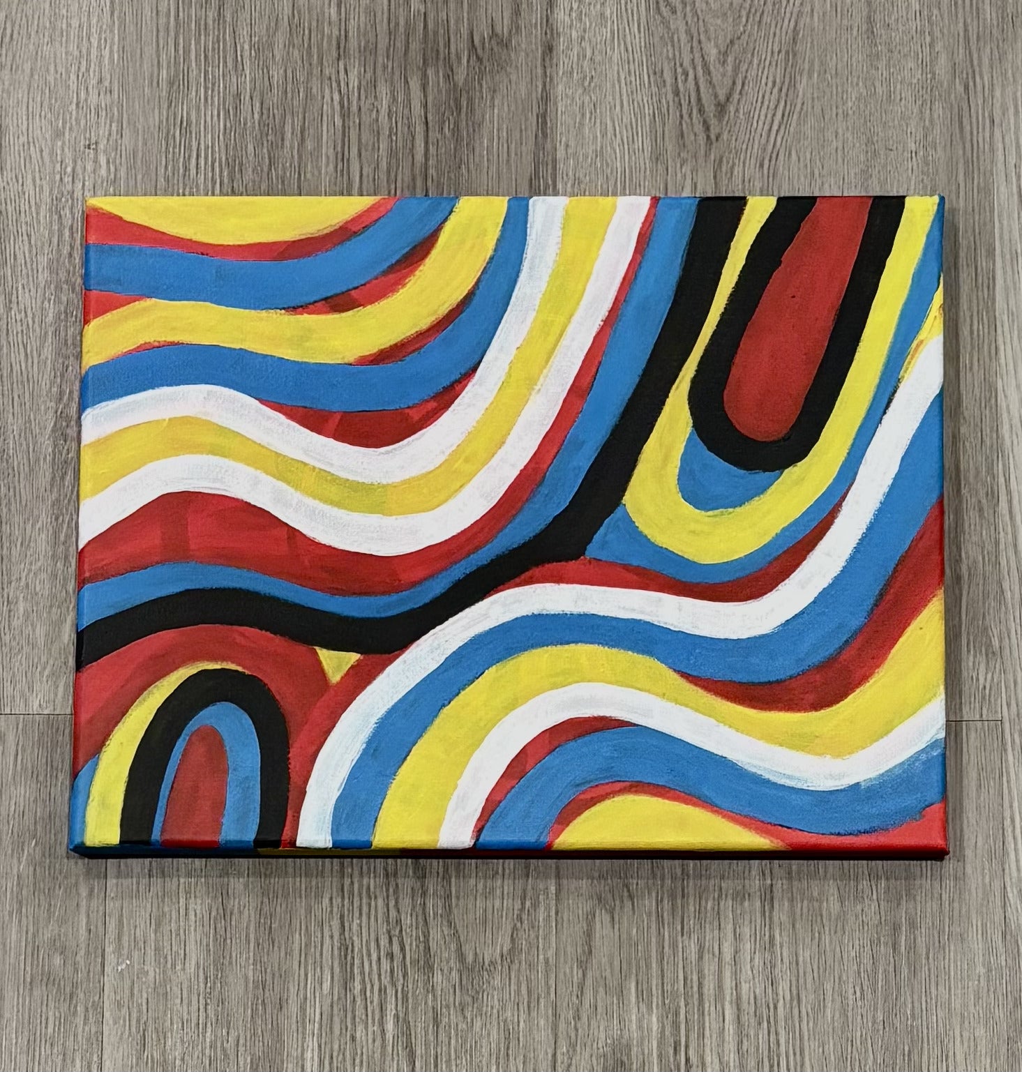 Striped Abstract Painting (8x10)
