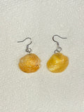 Orange Shell Earrings (silver)