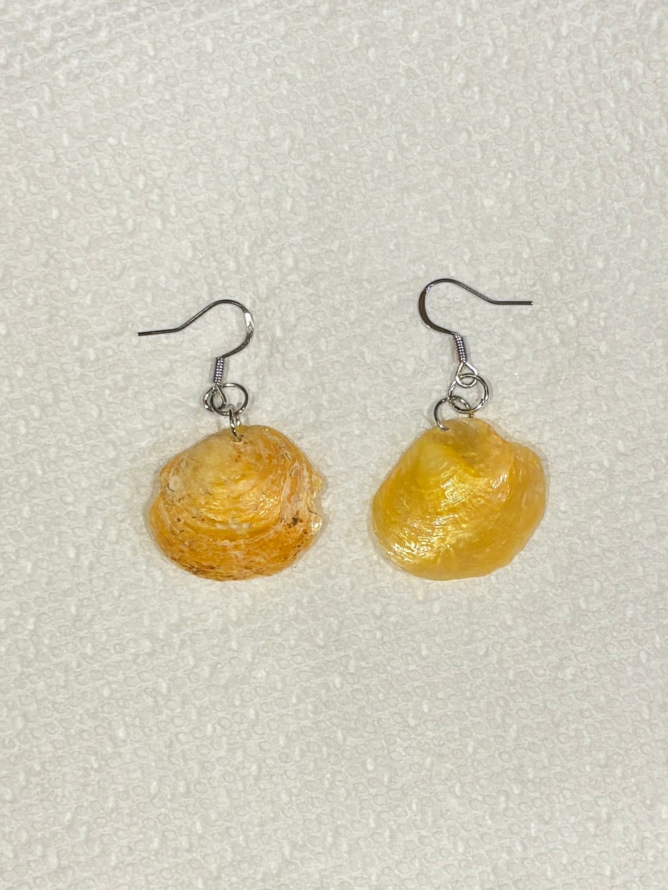 Orange Shell Earrings (silver)