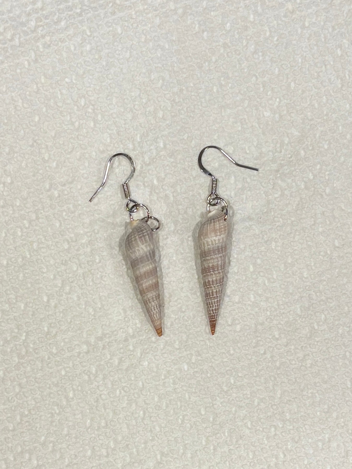 Spikey Shell Earrings (silver)