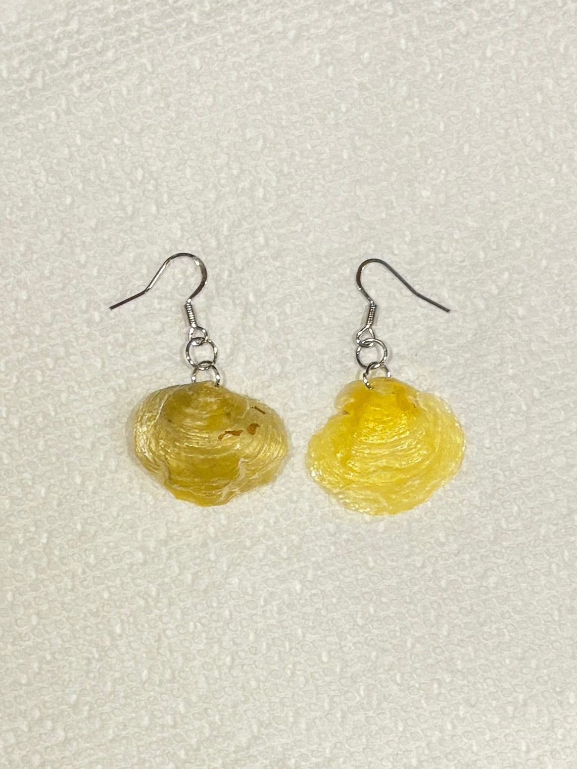 Yellow Seashell Earrings